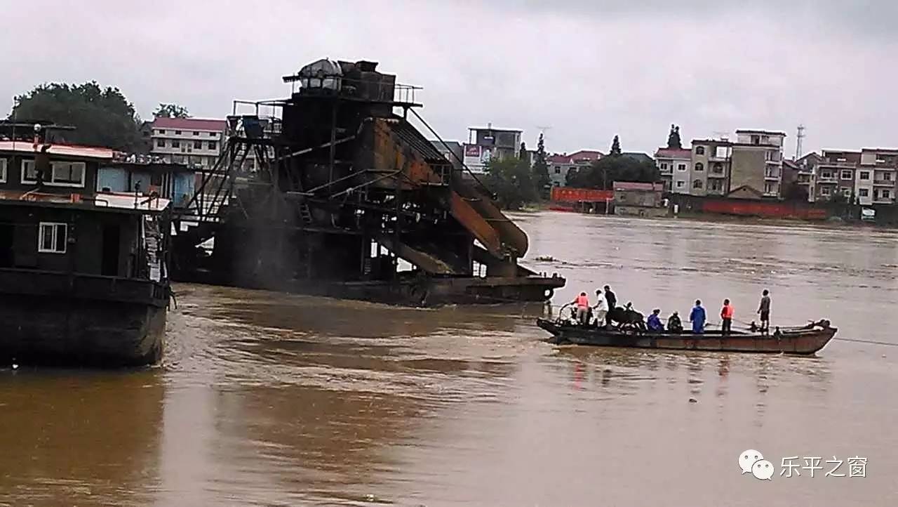 激流中采砂船被卡桥下,乐平全力排除险情,国家防总专家,景市领导都来