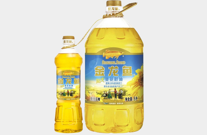 金龙鱼葵花籽油5l/瓶(送小瓶油)
