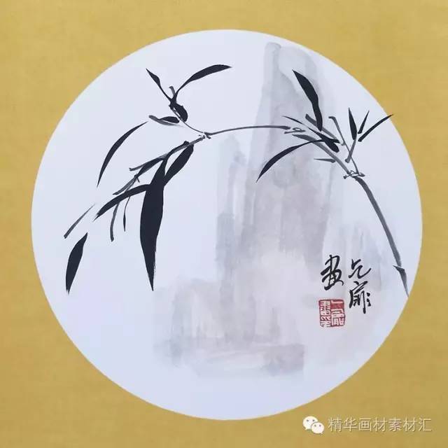 朱文小印人千古二十年前旧板桥100幅扇面竹子