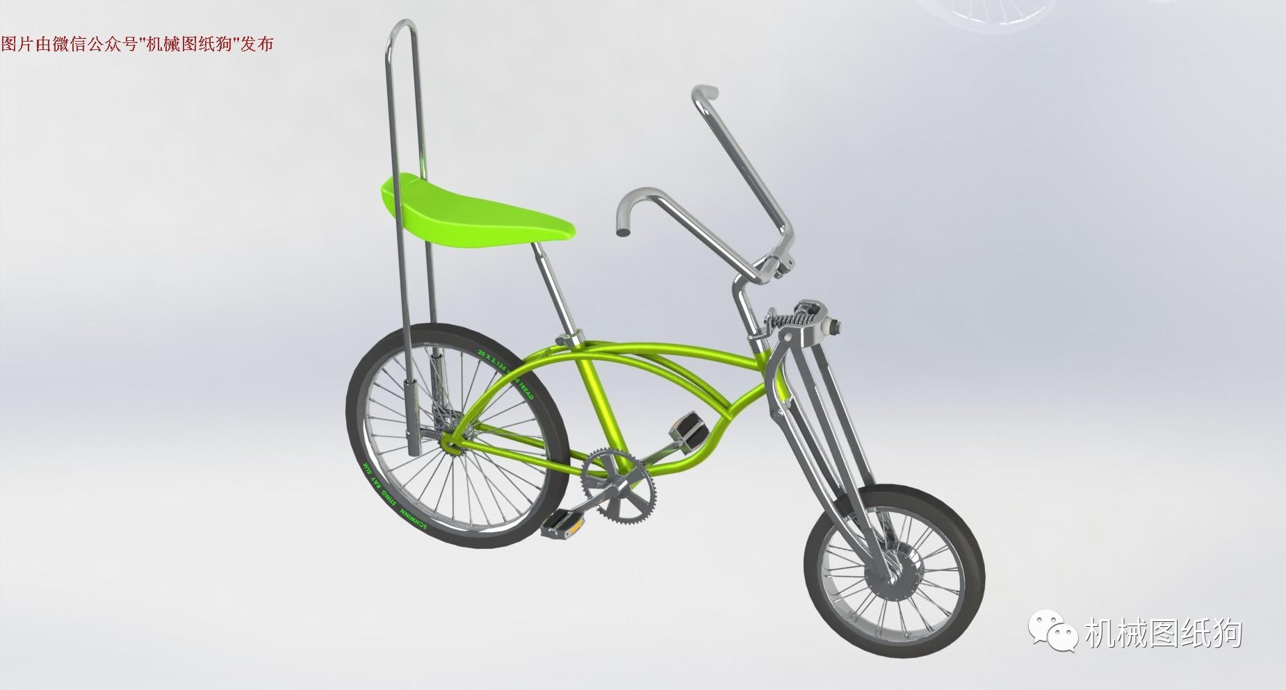 【其他车型】schwinn lime krate儿童自行车三维建模图纸 solidworks