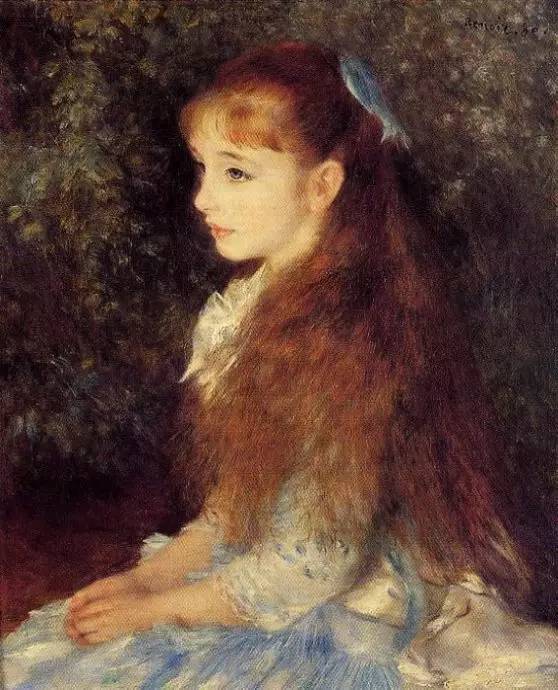 雷诺阿油画作品《亚麻色头发的少女》