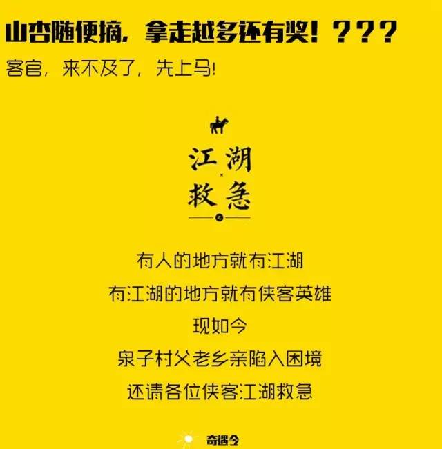 江湖救急!博山这个村的山杏随便摘,拿走越多还有奖!