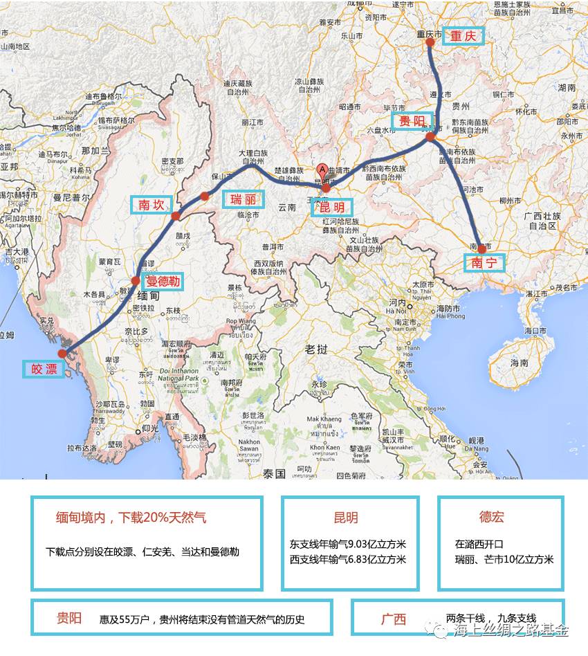 缅甸与中国云南,重庆,贵州,广西共享120亿立方米天然气"大蛋糕"图片