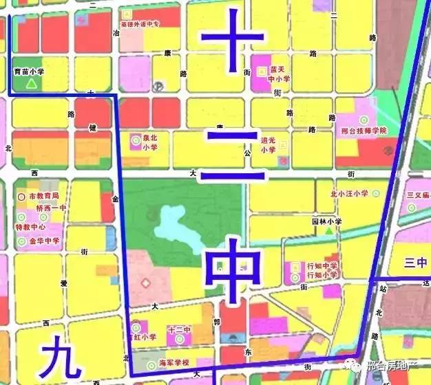 2017邢台市初中划片招生示意图公布!快看你家属于几中范围?