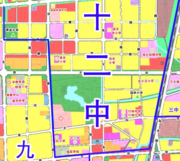 邢台市地图 邢台市桥西区2017年小学招生划片地图,桥东区往年小学招生