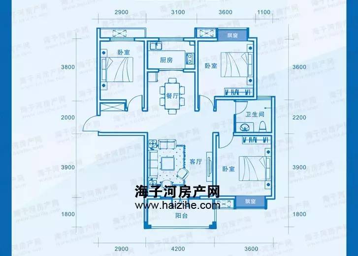 【看房】钟祥楚城水岸都市118平米毛坯实景看房