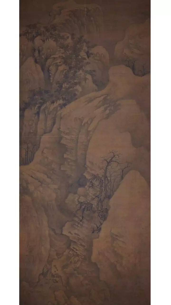 " 吴湖帆《仿郭熙幽谷图》(局部),1933年 "深幸眼福",这是文人画家的