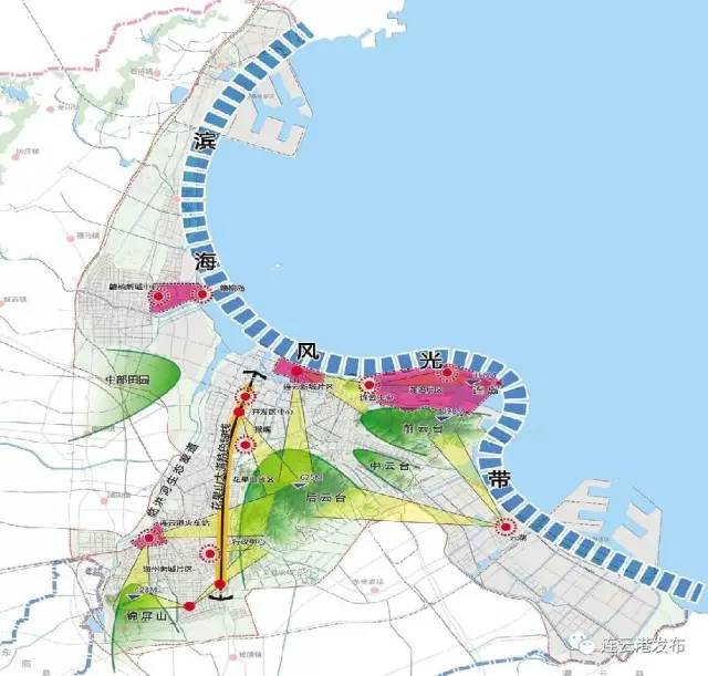 包含了秦山岛,青口盐场,临洪河口,连云新城,北崮山,连岛,后云台山等