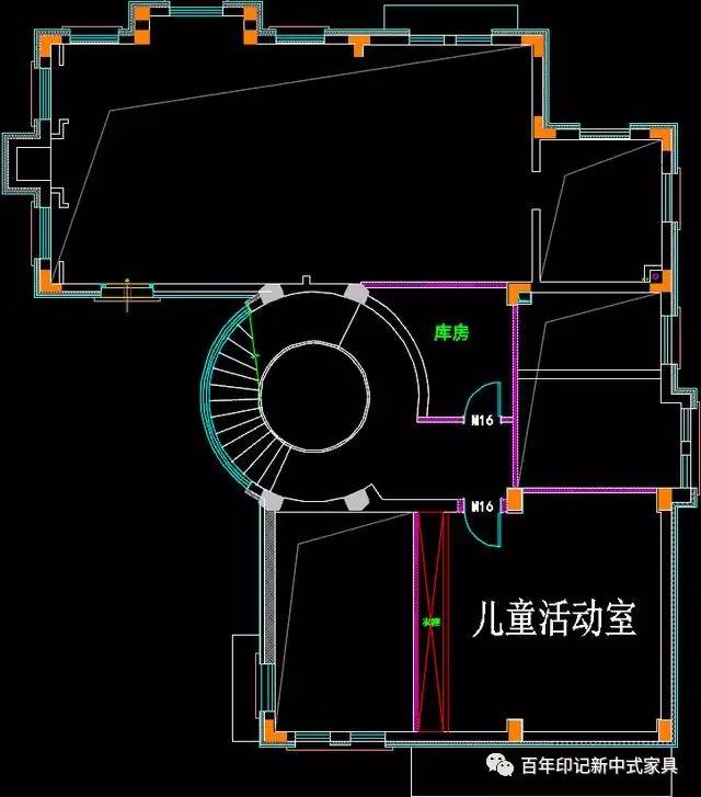 原建筑的三层平面图