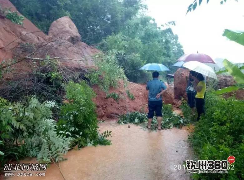 浦北北部区域,官垌,六硍,平睦,寨圩一带受暴雨影响比较严重,今天上午