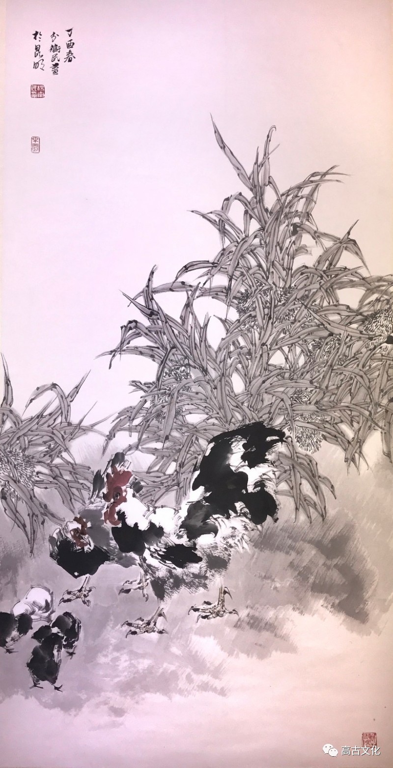 杨卫民《春 138x68cm 2017年武新文《春风 180x97cm 2017年邢露