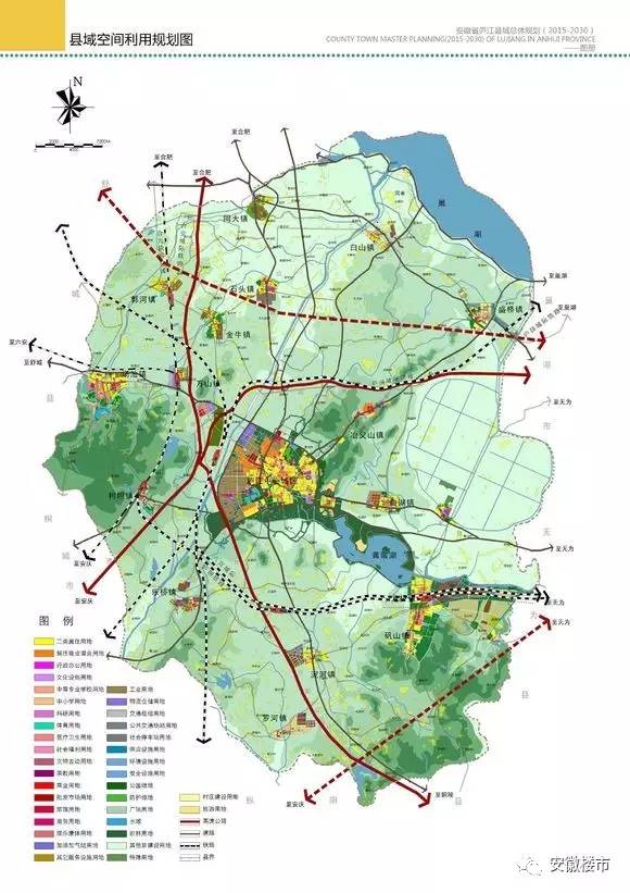 让我们一起来看看还有哪些重点发展!庐江县2017年最新规划图!