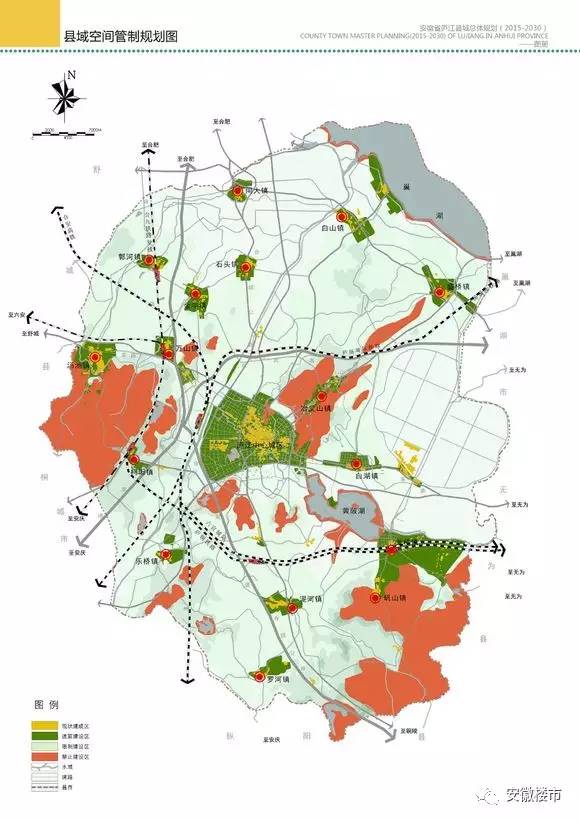裴岗集镇规划片区,将为现有庐江城区的三分之一.