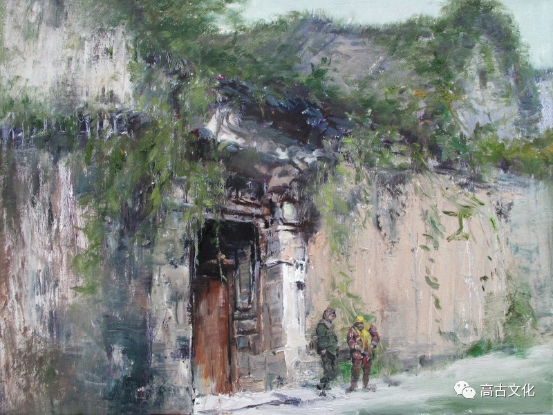 马惠龙岁月古镇油画作品欣赏
