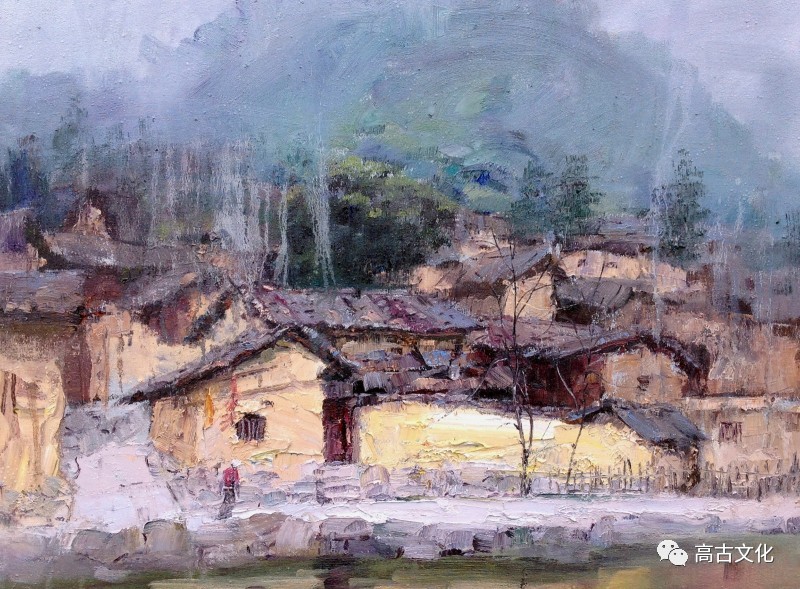 马惠龙—"岁月古镇"油画作品欣赏!