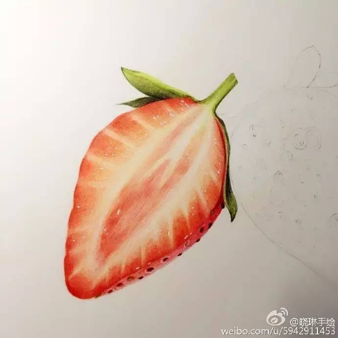 简简单单教你用彩铅画水果!