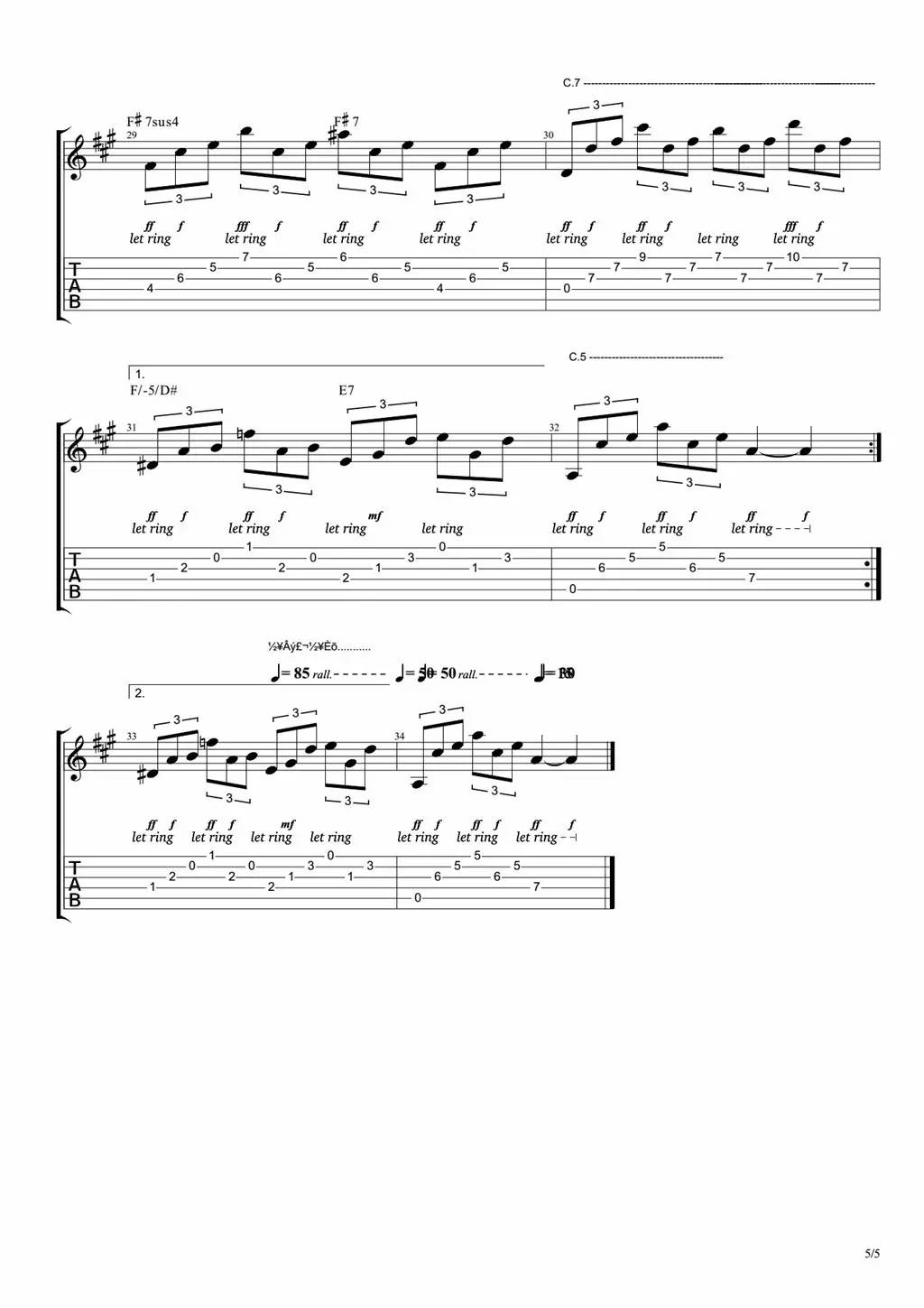卡尔卡西练习 - G大调(2) 吉他谱-虫虫吉他谱免费下载