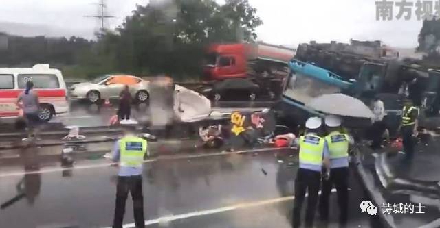 广东广河高速惠州段重大道路交通事故已造成19人死亡胆小慎入
