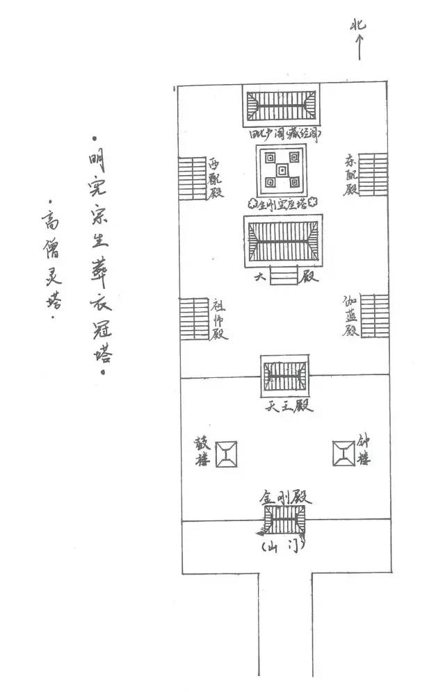 结合关于真觉寺的历史文献与中国汉地佛教寺院空间布局的发展,可推论