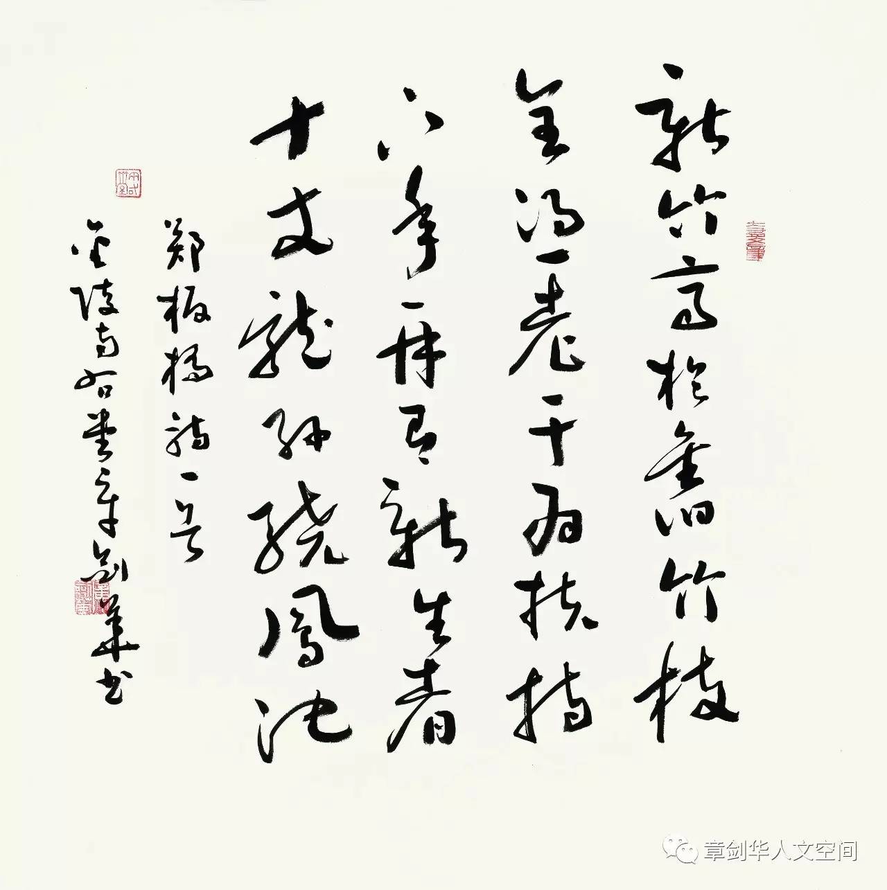 《新竹 清 郑燮 新竹高于旧竹枝,全凭老干为扶持.