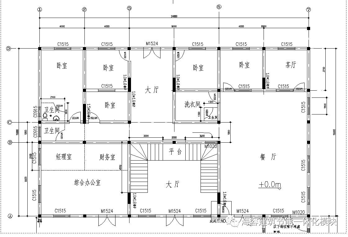 24m*15m,两层敬老院设计