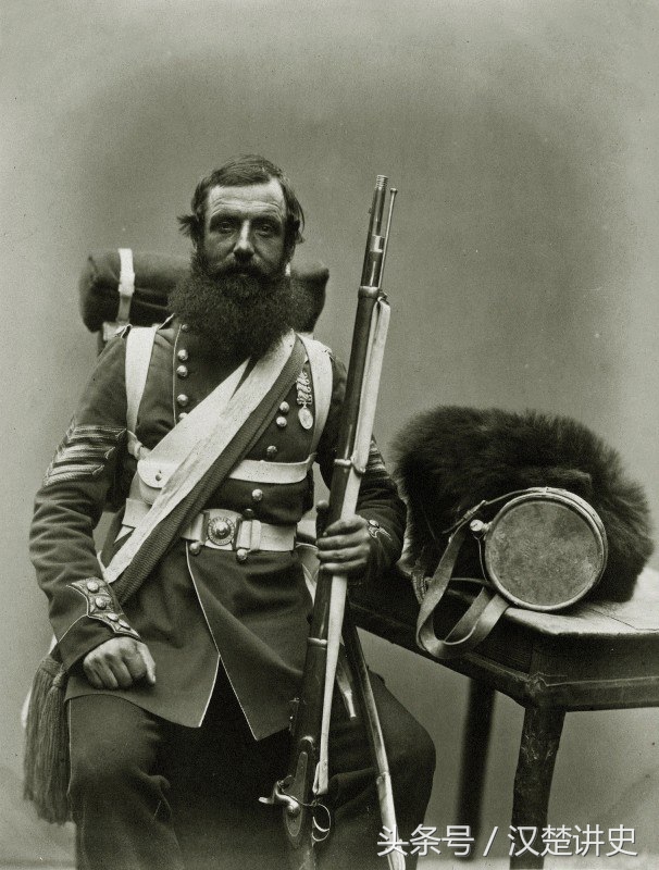 克里米亚战争英法联军士兵的肖像照,1856年
