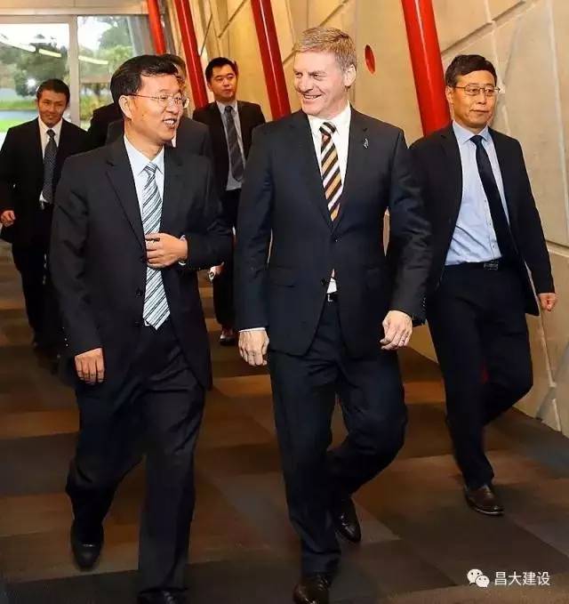 昌大集团董事长徐鹏强会见新西兰总理比尔英格里希先生