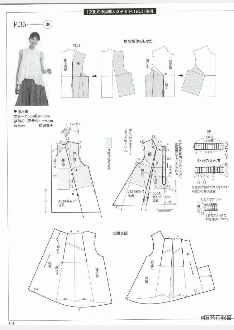 图纸集 77张日本盛夏女装纸样资料整理