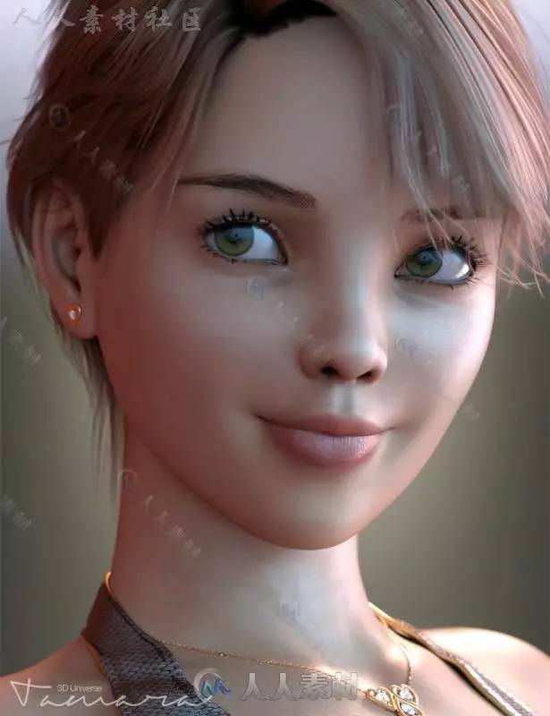 美丽可爱年轻有趣的女孩角色3d模型合辑