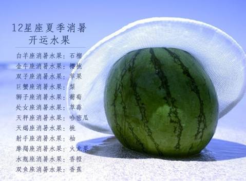 12星座夏季消暑开运水果,你吃对了吗?