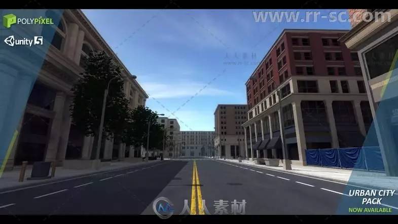 3a级完整的城市环境3d模型unity游戏素材资源