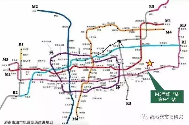 地块向南距离经十路约500米,未来规划地铁m3号线靠近"林家庄"站.