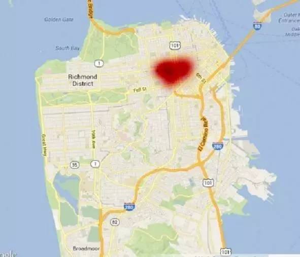 旧金山哪里小资最多,手机信号最强20张你从未见过的三藩地图
