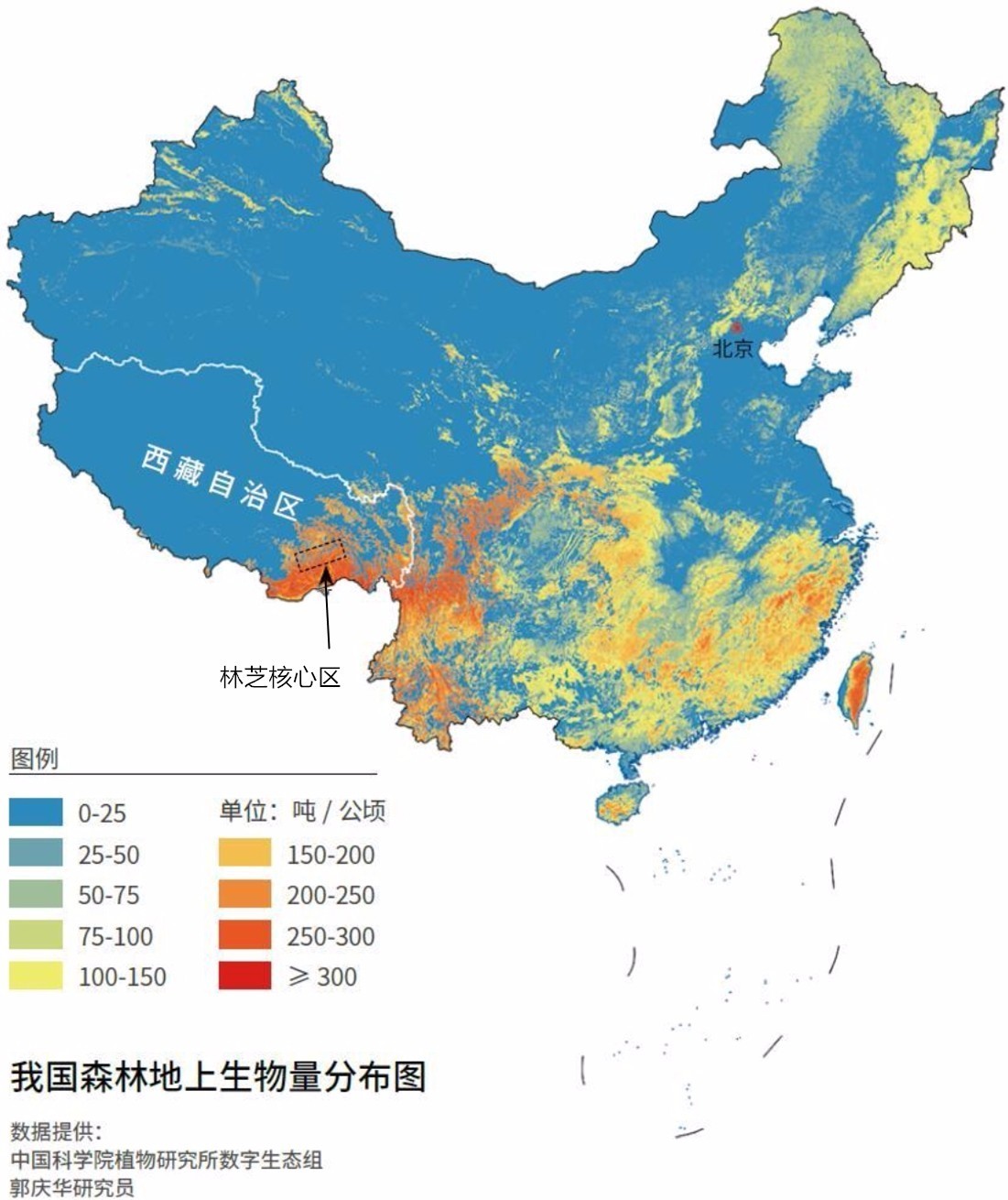 孕育出极其多样的物种,生物层层叠叠竞相生长,产量惊人,下面这张中国