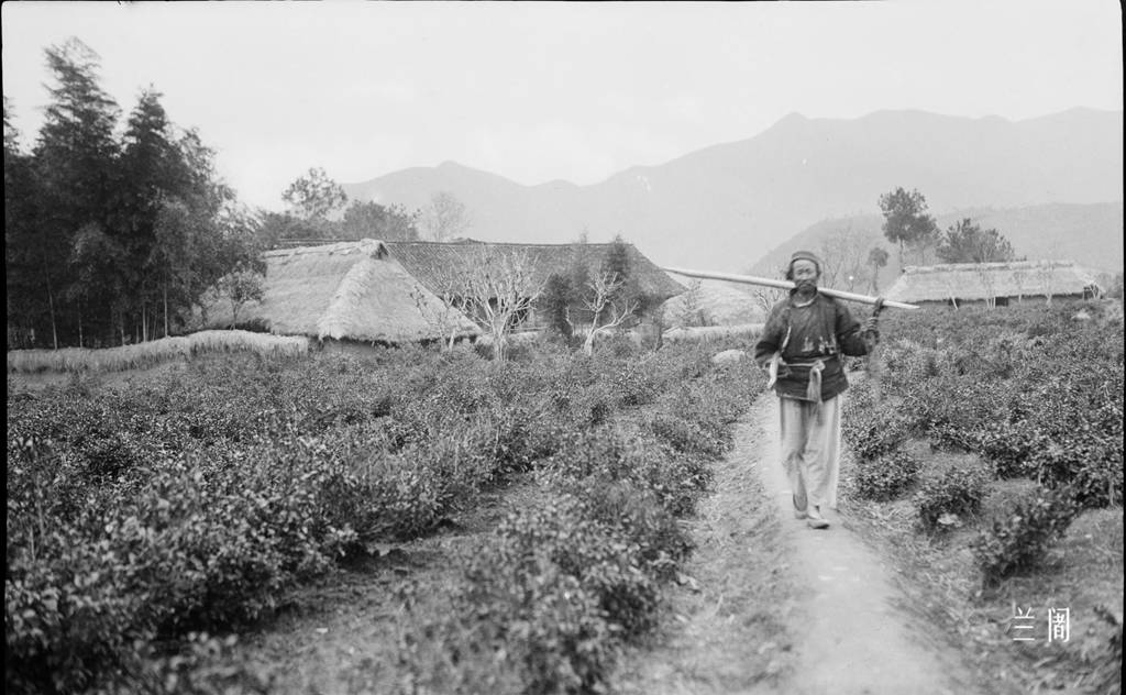 肩上挑着担子的农民 1930年