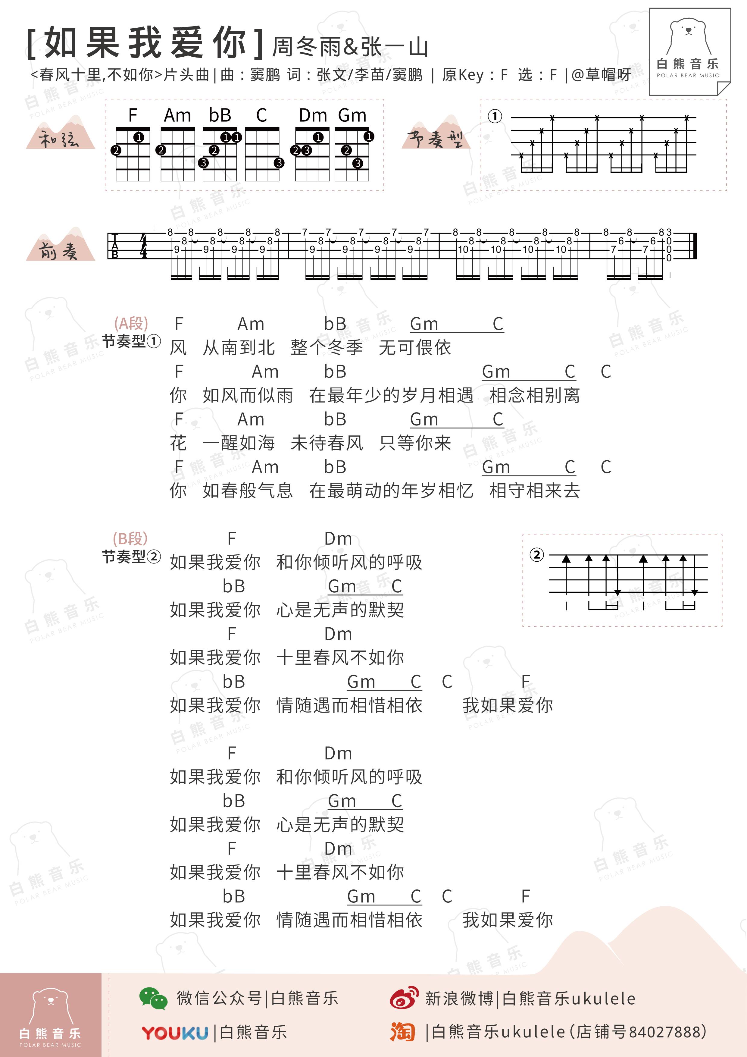 可不可以尤克里里简谱_可不可以尤克里里曲谱(3)