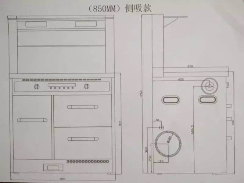 杰森集成灶最新尺寸安装示意图,收藏好喽保证有用!