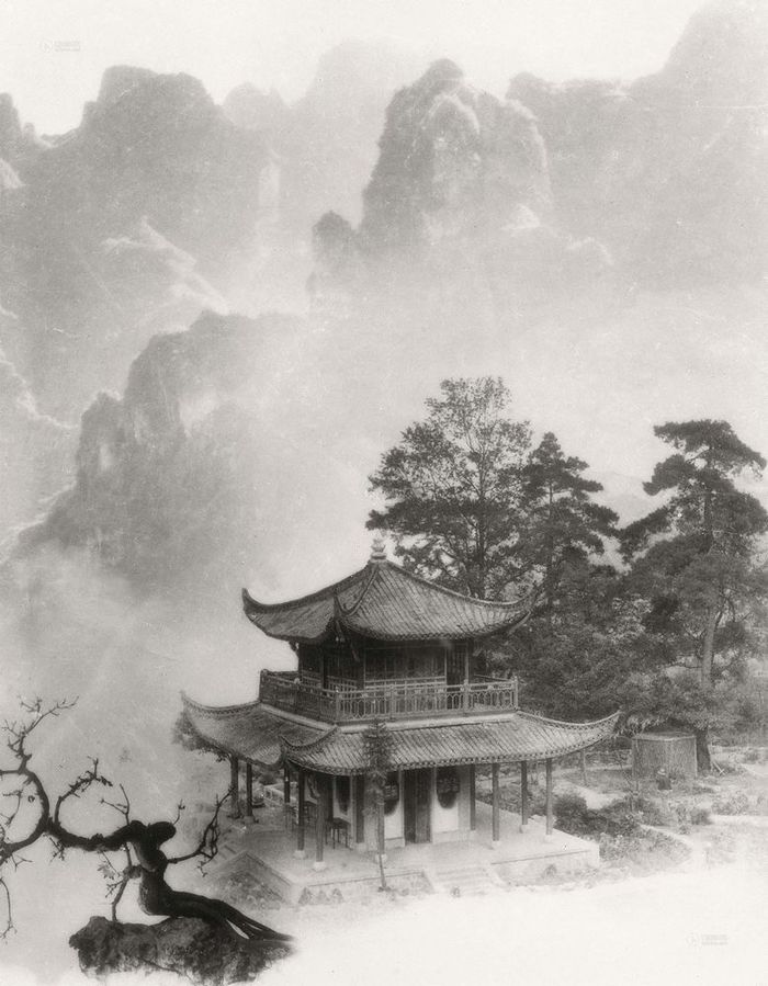 枫桥夜泊图,郎静山 他作品也被称为"集锦摄影(compositepicture,直译