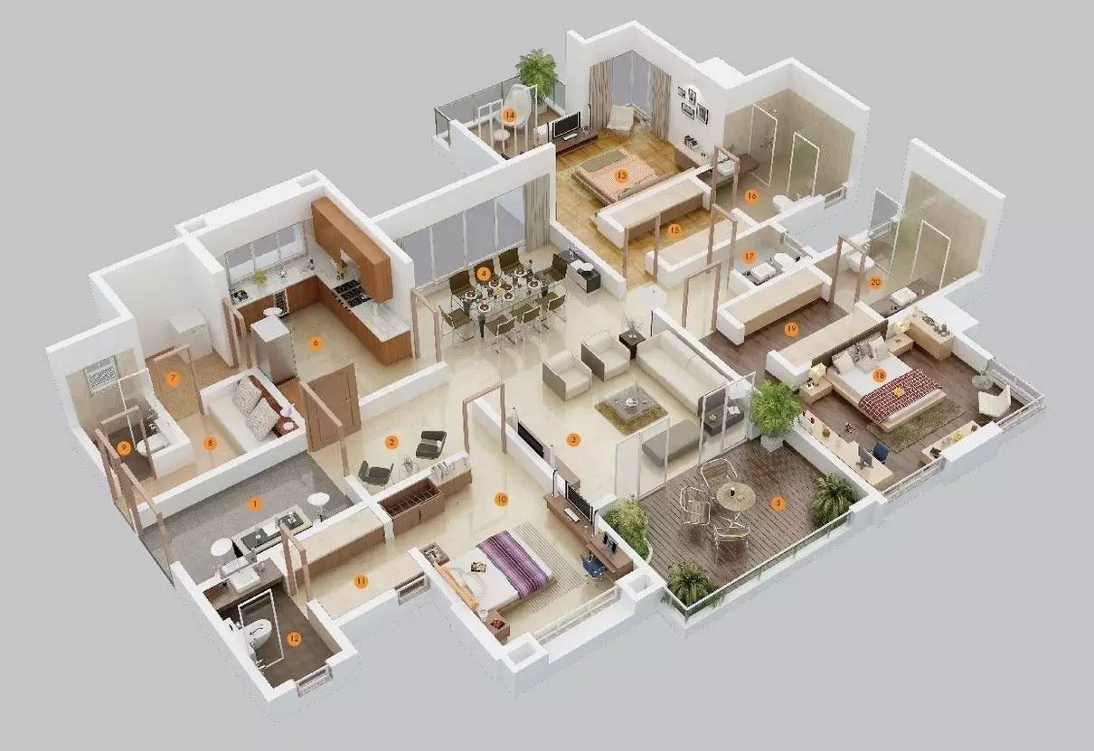 plan-3d-arkitektur-layout-arkitektur-huse