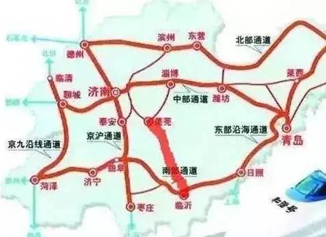 瓦日铁路,孝义水库,京沪高速,至莱芜市钢城区设本线的终点站钢城东站.图片