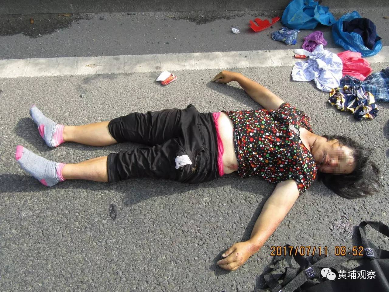 50岁女子一周前被撞身亡,黄埔警方呼吁家属