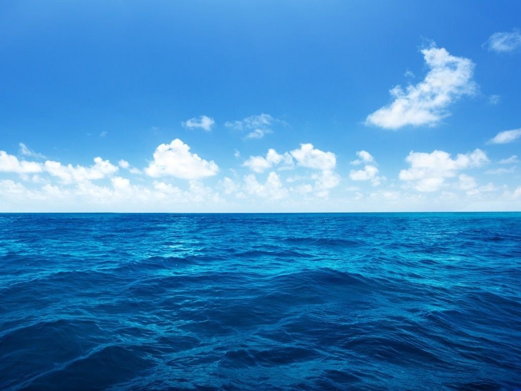 浪花追着浪花  海浪镶着波花织成的银边  在蓝色的世界中移动  海洋