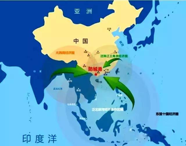 位于中国大陆海岸线的最西南端,广西南部边陲,背靠大西南,面向东南亚图片