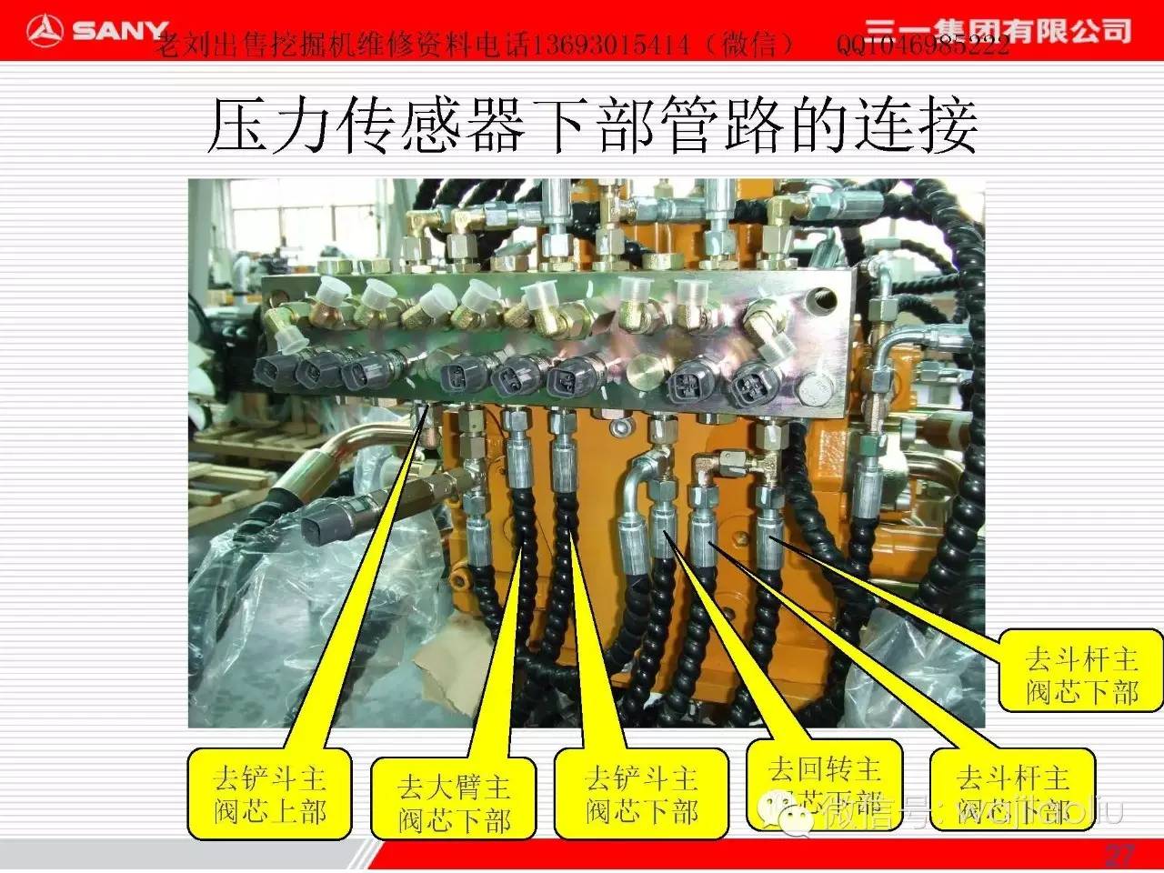 高级培训主控阀电磁阀实体图讲解管路对应工作原理三一