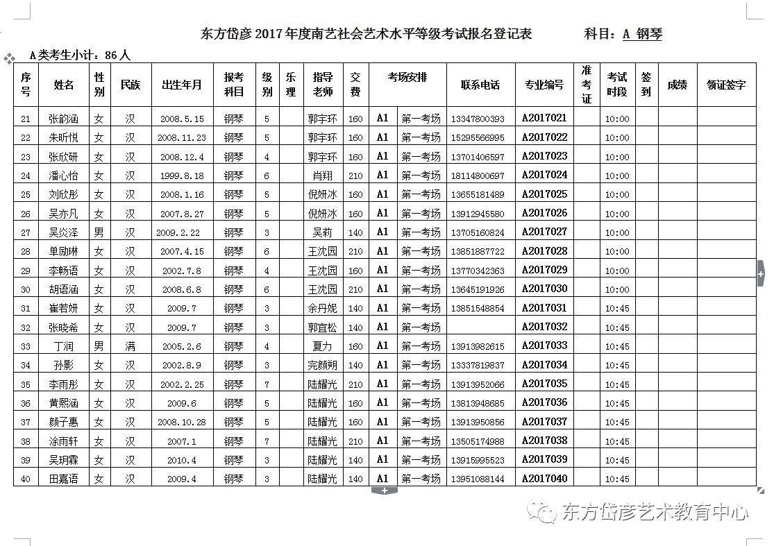 钢琴考级时间