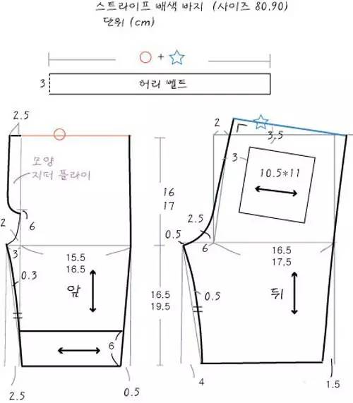 儿童休闲短裤的制作(附:裁剪图)