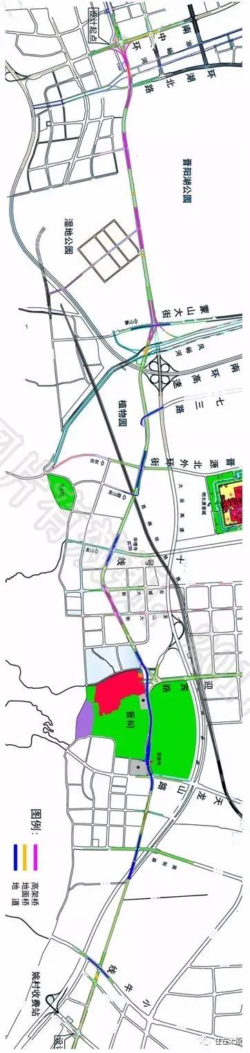 西中环南延规划方案出炉:下穿晋祠公园 上跨晋阳湖图片