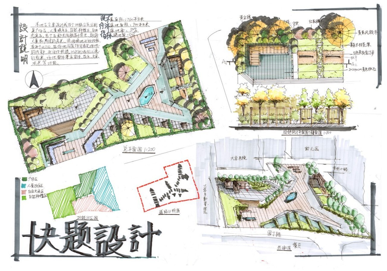 空地景观平面图手绘