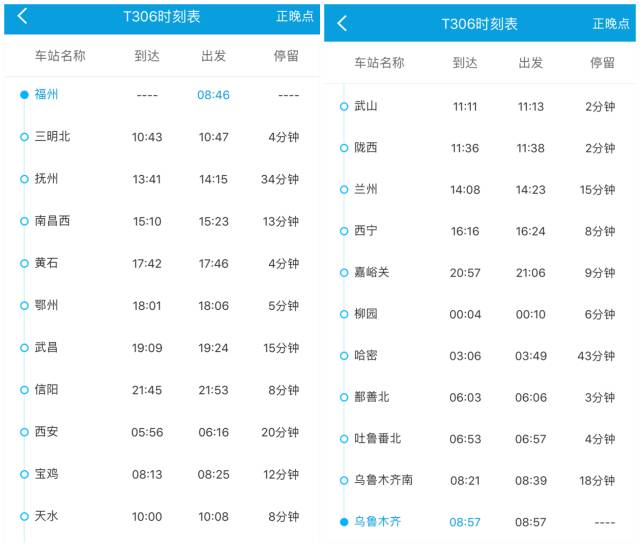 5元从福州出发直达乌鲁木齐这趟带你去看美的列车就是—t306小八