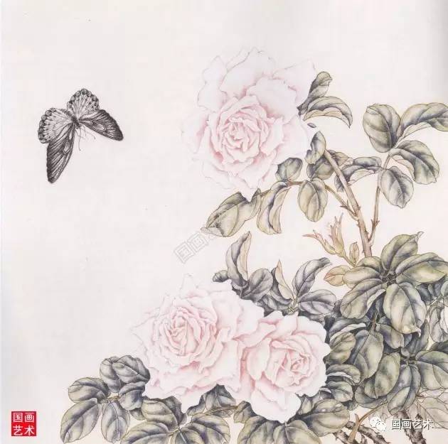 图文教程:工笔芍药月季画法